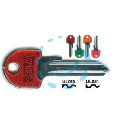 CHIAVI PER CILINDRI UNIVERSAL 5 SPINE GRANDI - UL050SLSL DX slim fluo colori assort. testa "L"