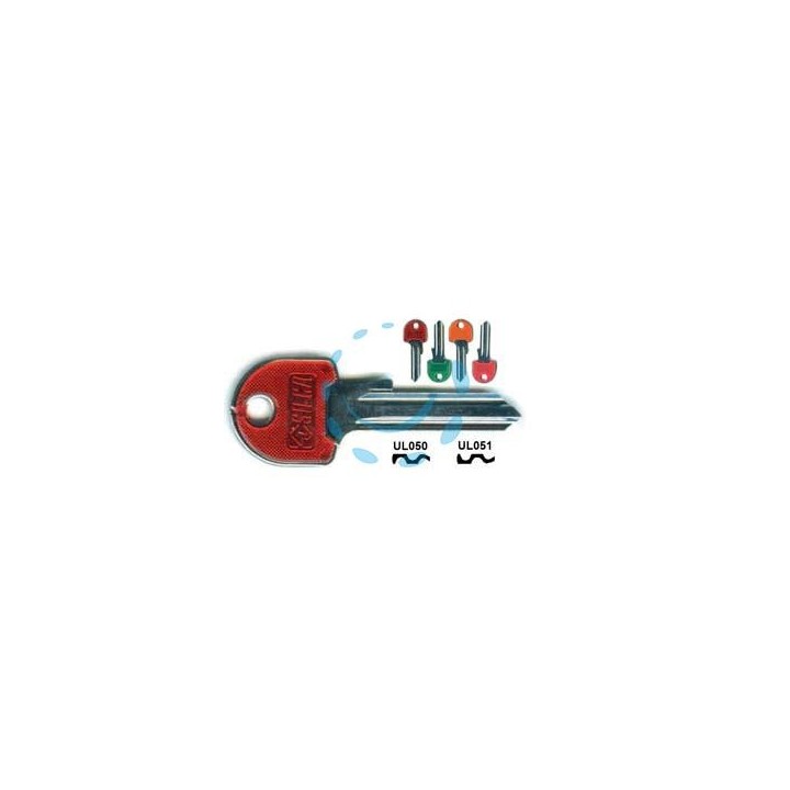 CHIAVI PER CILINDRI UNIVERSAL 5 SPINE GRANDI - UL050SLSL DX slim fluo colori assort. testa "L"