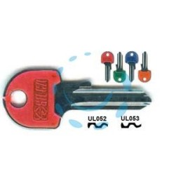 CHIAVI PER CILINDRI UNIVERSAL 4 SPINE GRANDI - UL052SLSL DX slim fluo colori assort. testa "L"