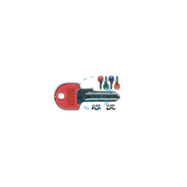 CHIAVI PER CILINDRI UNIVERSAL 4 SPINE GRANDI - UL053SLSL SX slim fluo colori assort. testa "L"