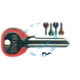 CHIAVI PER CILINDRI UNIVERSAL 6 SPINE GRANDI UL054DZ - UL054DZ DX silky 4 colori assortiti