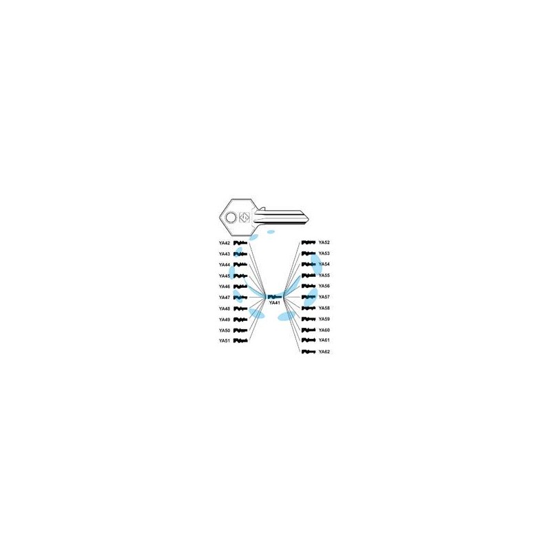 CHIAVI PER CILINDRI YALE 5 SPINE GRANDI YA41