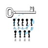 CHIAVI PASSEPARTOUT PATENT PER SERRATURE A BUSSOLA CORNI - 34 CC