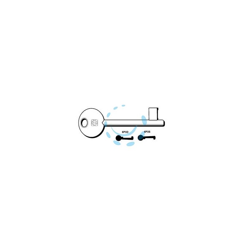 CHIAVI PATENT PASSEPARTOUT BONAITI, ISEO, MP - 6P3D dx (ex 5012)