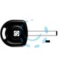 CHIAVI AUTO LOOK A-LIKE PORTA TRANSPONDER HU100TE