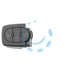 COVER CHIAVI PER AUTO AUDI VOLKSWAGEN HURSB8 - HURSB8 - 3 bottoni