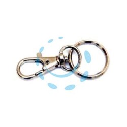 MOSCHETTONI PICCOLI A SCATTO CON ANELLO GIREVOLE IN ACCIAIO NICHELATO - mm.45