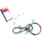 MOSCHETTONE PICCOLO NICHELATO CON ANELLO IN BLISTER - mm.45, in bl.2 pz.