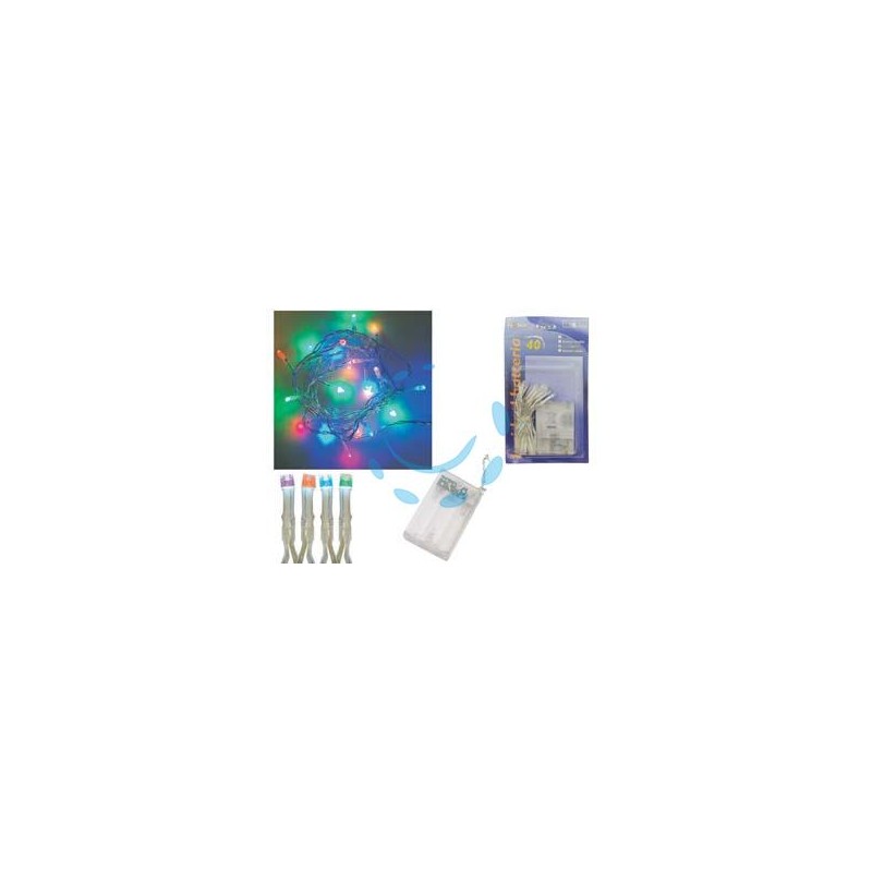 LUCI 40 LED MULTICOLOR A BATTERIA PER INTERNO