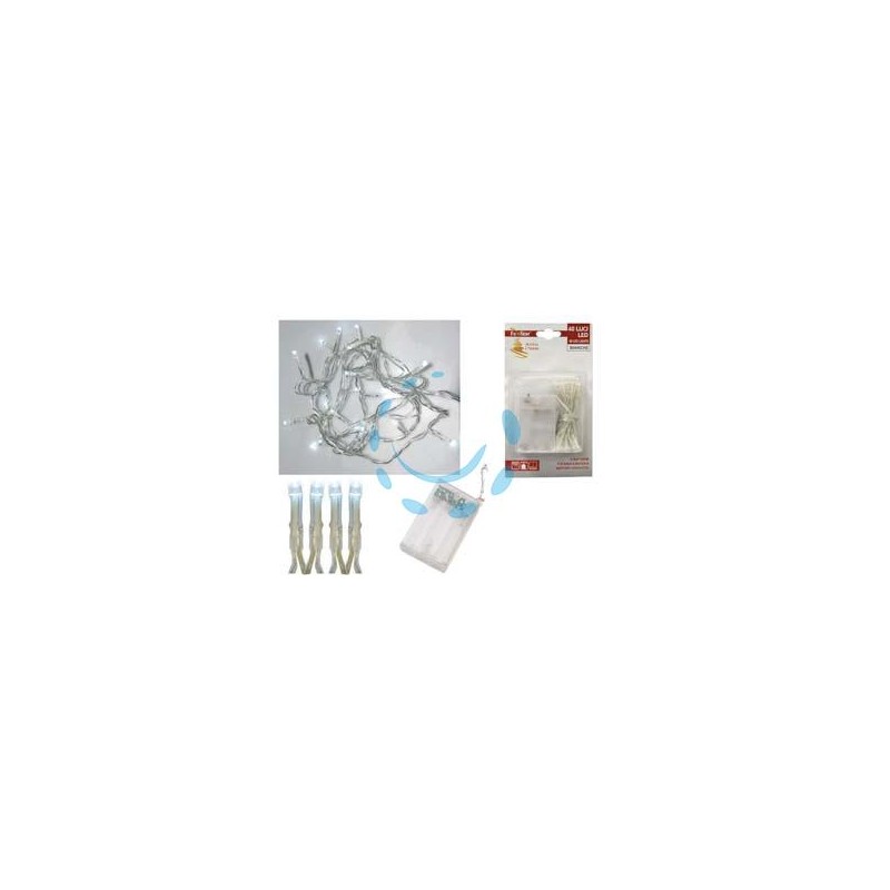LUCI 40 LED BIANCO FREDDO A BATTERIA PER INTERNO
