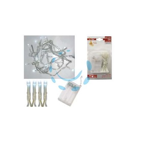 LUCI 40 LED BIANCO FREDDO A BATTERIA PER INTERNO