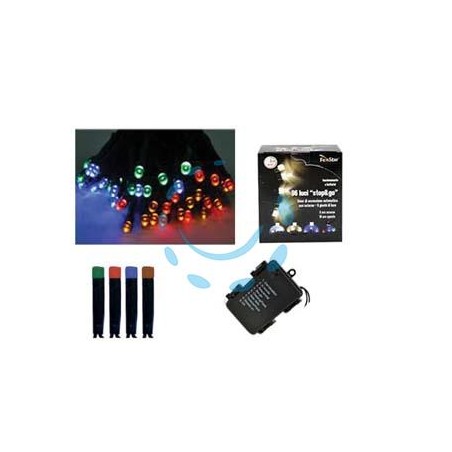 LUCI 120 LED MULTICOLOR A BATTERIA PER INTERNO CON GIOCO LUCI