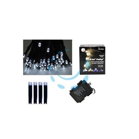 LUCI 120 LED BIANCO FREDDO A BATTERIA PER INTERNO CON GIOCO LUCI