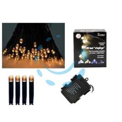 LUCI 120 LED BIANCO CALDO A BATTERIA PER INTERNO CON GIOCO LUCI