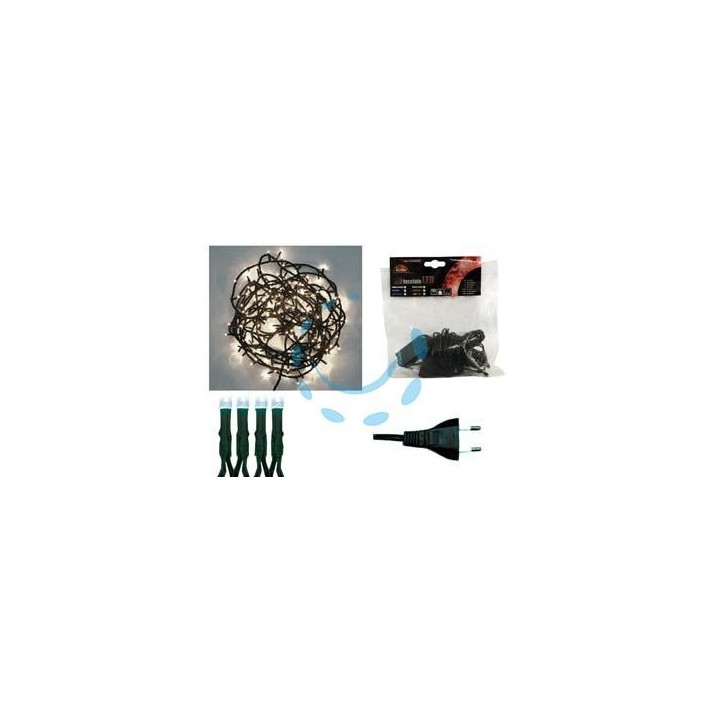 LUCCIOLE A LED BIANCO FREDDO LUCE FISSA PER INTERNO - 20 led - mt.1,5 + 2