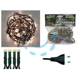 LUCCIOLE A LED BIANCO CALDO LUCE FISSA PER INTERNO - 20 led - mt.1,5 + 2