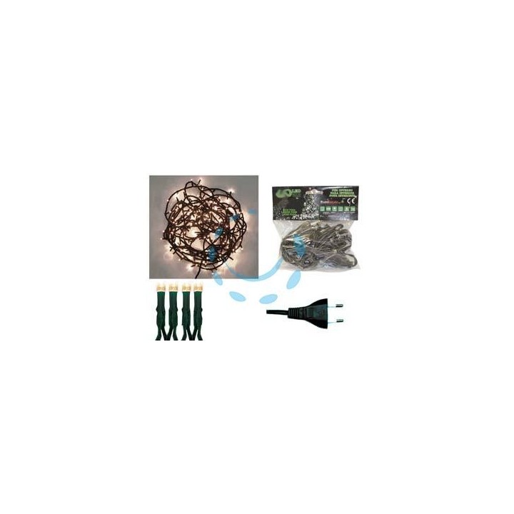 LUCCIOLE A LED BIANCO CALDO LUCE FISSA PER INTERNO - 20 led - mt.1,5 + 2