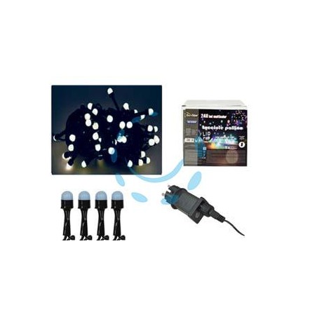 LUCCIOLE A LED BIANCO FREDDO PER USO INTERNO/ESTERNO CON GIOCO LUCI