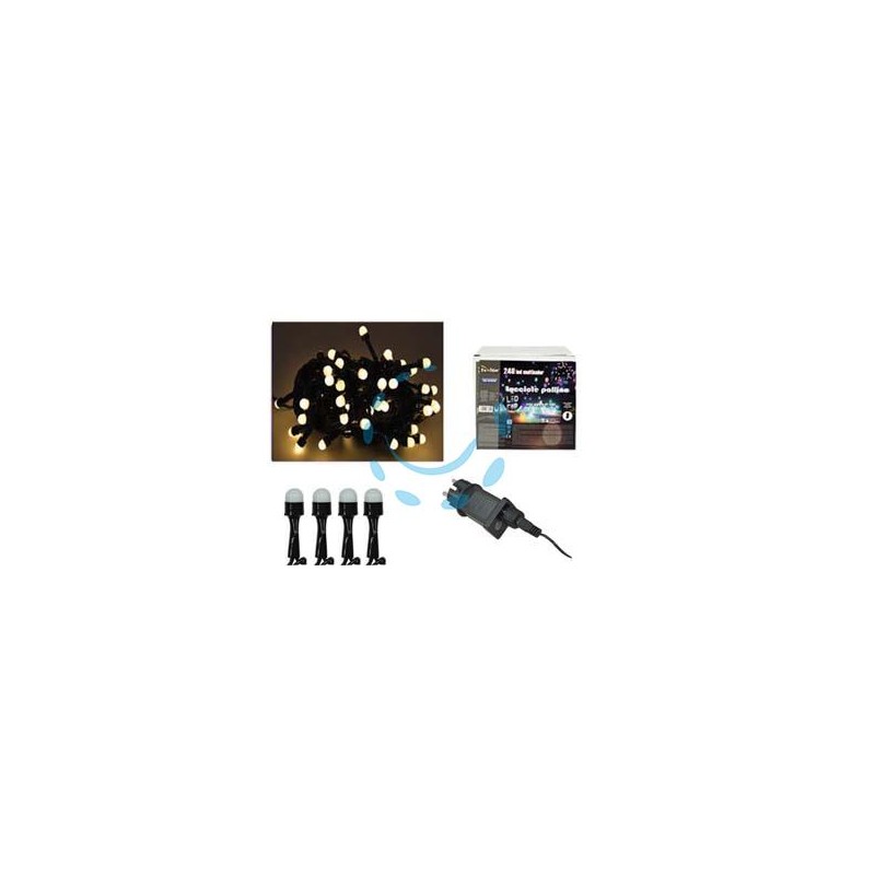 LUCCIOLE A LED BIANCO CALDO PER USO INTERNO/ESTERNO CON GIOCO LUCI
