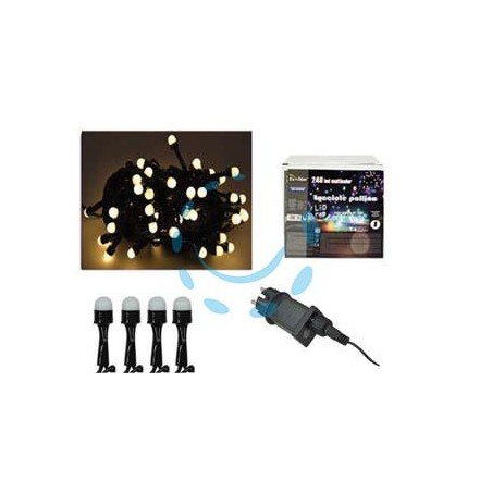 LUCCIOLE A LED BIANCO CALDO PER USO INTERNO/ESTERNO CON GIOCO LUCI