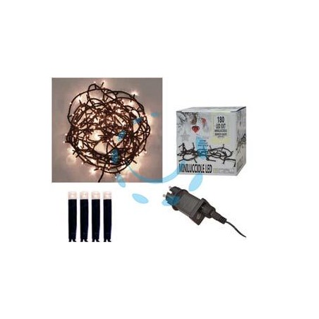 MINILUCCIOLE A LED BIANCO CALDO PER ESTERNO CON GIOCO LUCI