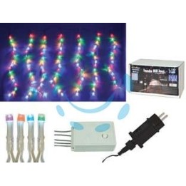 TENDA 144 LED MULTICOLOR PER ESTERNO CON GIOCO LUCI - mt.5 + 3 x 0,5 - 18 fili