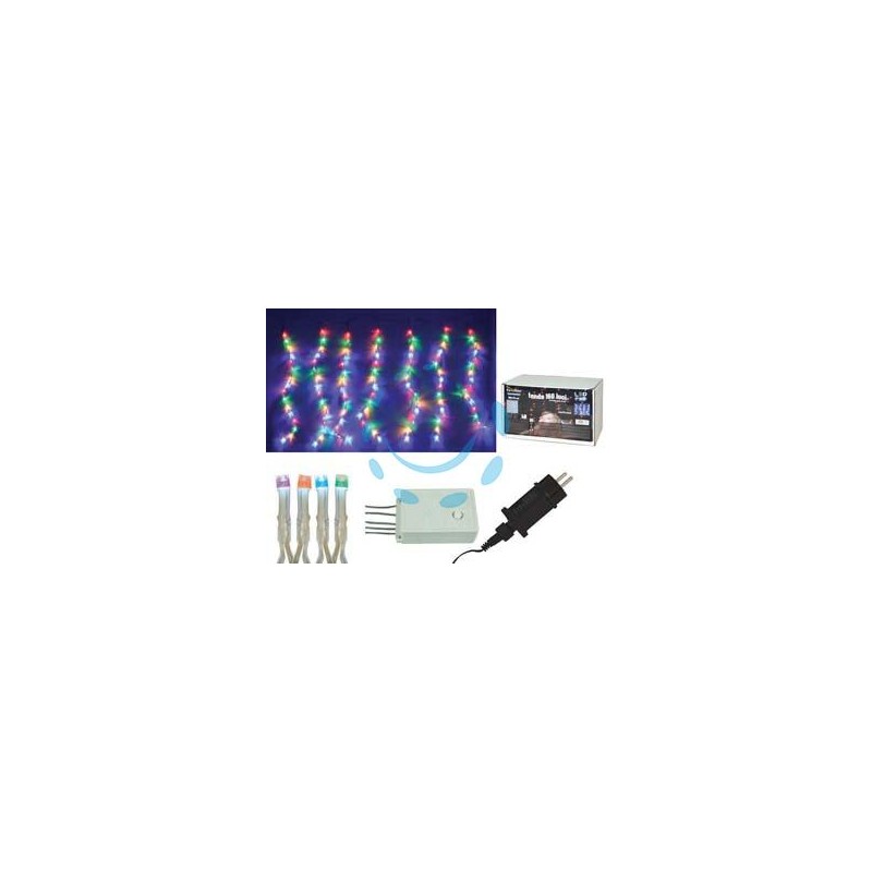 TENDA 144 LED MULTICOLOR PER ESTERNO CON GIOCO LUCI