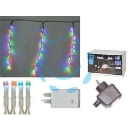 TENDA 288 LED MULTICOLOR PER ESTERNO CON GIOCO LUCI - mt.5 + mt.6 x 1 - 36 fili