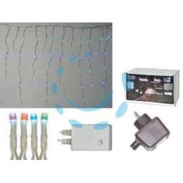 TENDA SFALSATA 150 LED MULTICOLOR PER ESTERNO CON GIOCO LUCI - mt.5 + 2,7 x 0,9 