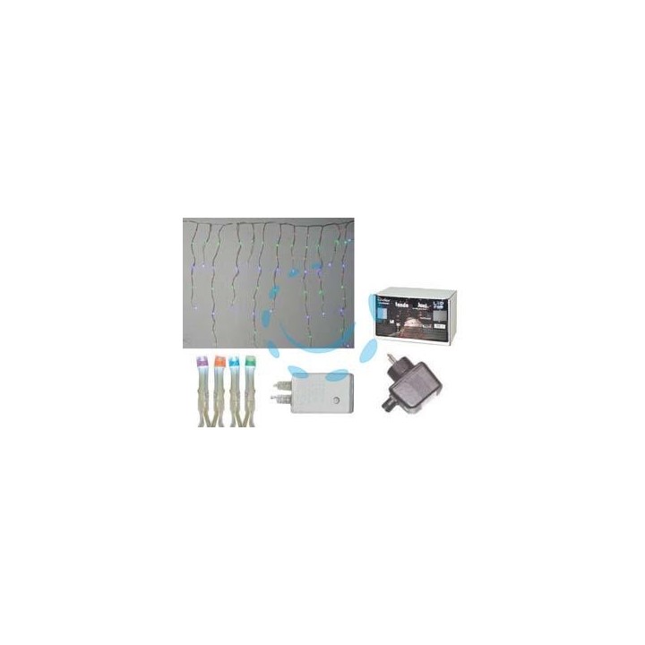 TENDA SFALSATA 150 LED MULTICOLOR PER ESTERNO CON GIOCO LUCI - mt.5 + 2,7 x 0,9 