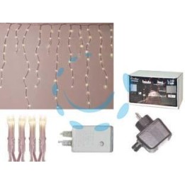 TENDA SFALSATA 150 LED BIANCO CALDO PER ESTERNO CON GIOCO LUCI - mt.5 + 2,7 x 0,9 