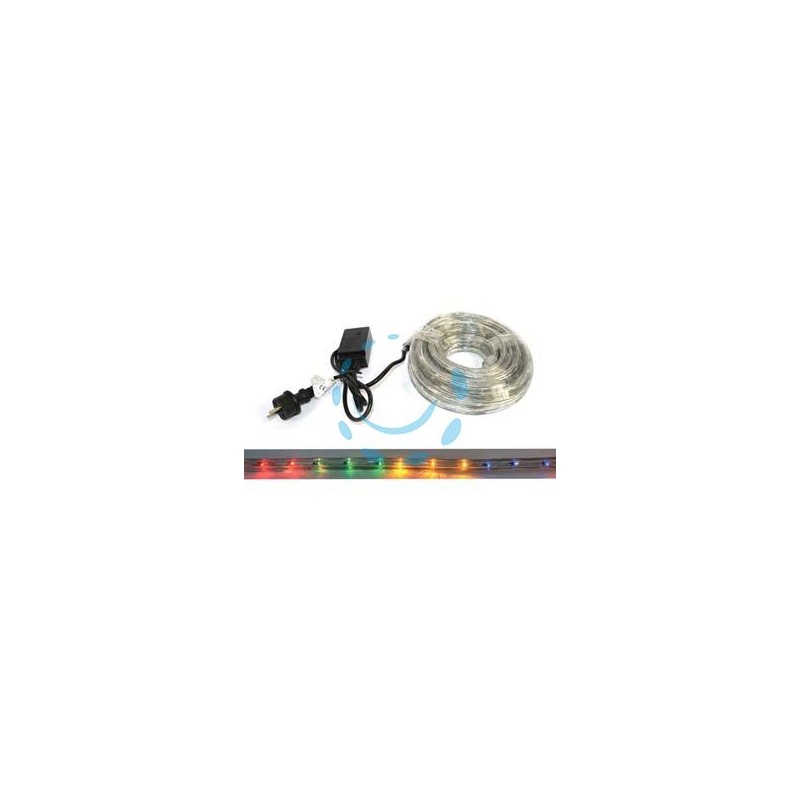 TUBO LUMINOSO 216 LED 3 VIE MULTICOLOR USO INT.EST. C/GIOCO LUCI MT.10
