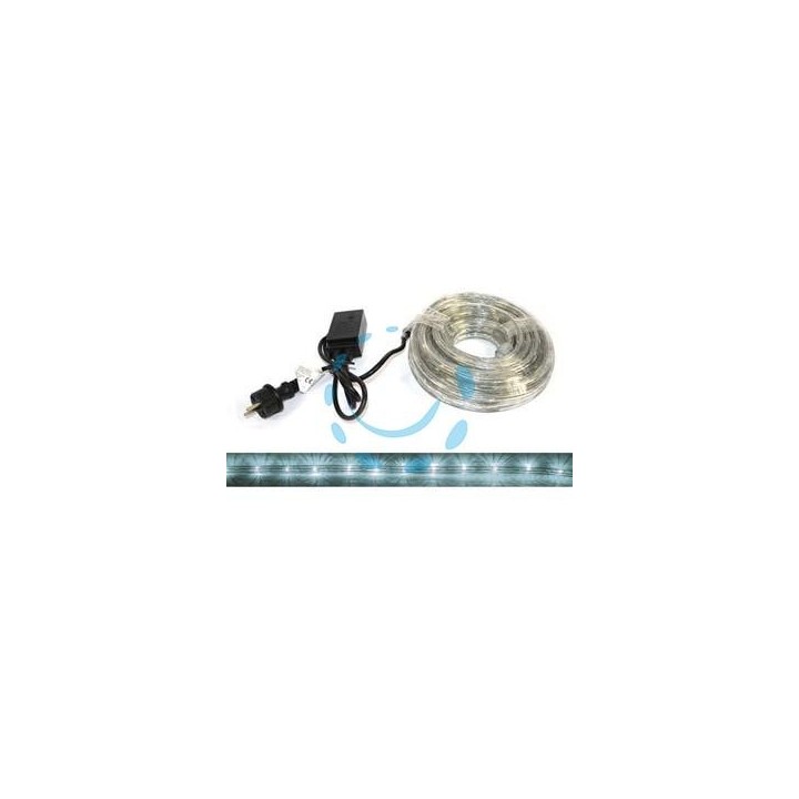TUBO LUMINOSO 216 LED 3VIE BIANCO FREDDO USO INT.EST.C/GIOCO LUCI MT10 - mt.1 + 9 - 24 led/mt.