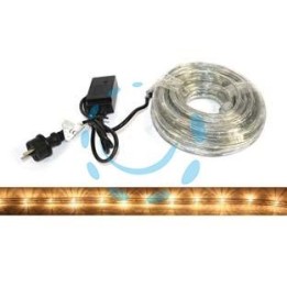 TUBO LUMINOSO 216 LED BIANCO CALDO USO INT. EST. C/GIOCO LUCI 10 MT. - mt.1 + 9 - 24 led/mt.