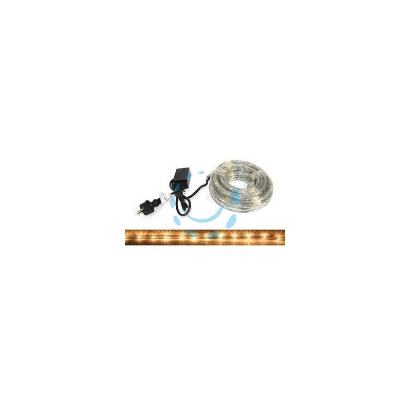 TUBO LUMINOSO 216 LED BIANCO CALDO USO INT. EST. C/GIOCO LUCI 10 MT.