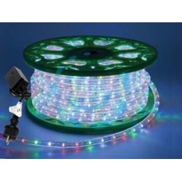 TUBO LUMINOSO 1200 LED 3 VIE MULTICOLOR USO INT.EST. C/GIOCO LUCI MT50 - mt.50