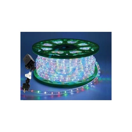 TUBO LUMINOSO 1200 LED 3 VIE MULTICOLOR USO INT.EST. C/GIOCO LUCI MT50