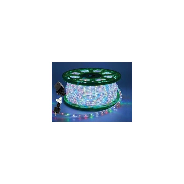 TUBO LUMINOSO 1200 LED 3 VIE MULTICOLOR USO INT.EST. C/GIOCO LUCI MT50 - mt.50
