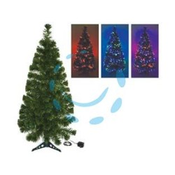 ALBERO DI NATALE A FIBRE OTTICHE MULTICOLOR