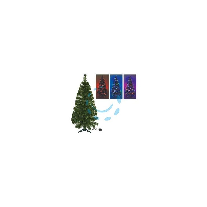 ALBERO DI NATALE A FIBRE OTTICHE MULTICOLOR