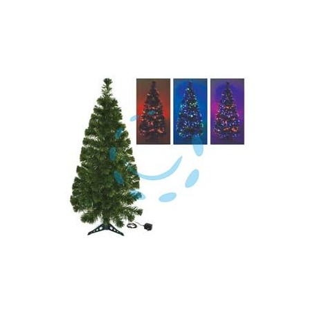 ALBERO DI NATALE A FIBRE OTTICHE MULTICOLOR