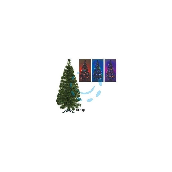 ALBERO DI NATALE A FIBRE OTTICHE MULTICOLOR - cm.120 h. base in plastica