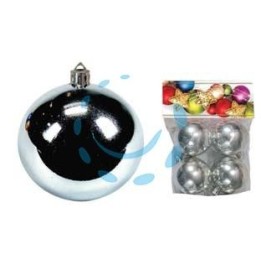 SFERE LISCE COLORE ARGENTO - mm.55 in confezione da 4 pezzi
