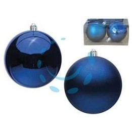 SFERE LISCE 1 LUCIDA + 1 SATINATA COLORE BLU - mm.80 box pz.2