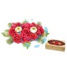 PORTA CANDELE A DUE POSTI COLORE ROSSO