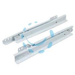 GUIDE SCORREVOLI PER CASSETTI CON RULLI TEFLON BIANCHE