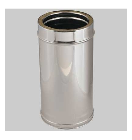 ELEMENTO DIRITTO MT 0,5 DOPPIA PARETE Int. Ø 130 - Est. Ø 180