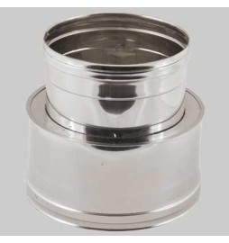 RACCORDO DA DOPPIA PARETE A MONO PARETE 100 150 100