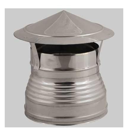 CAPPELLO CINESE DOPPIA PARETE DIAMETRO ESTERNO FEMMINA Int. Ø 130 - Est. Ø 180